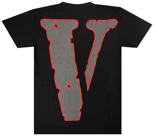 Vlone x Juice WRLD Black Man Of The World Short-Sleeve T-Shirt 'Black/Red'