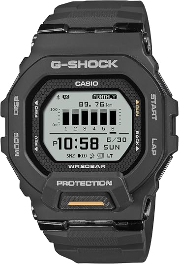 Casio G-Shock Move Step Tracker Black Resin Digital MIP Watch GBD200-1A1