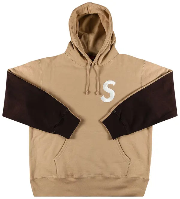 Supreme S Logo Split Hooded Sweatshirt 'Tan'