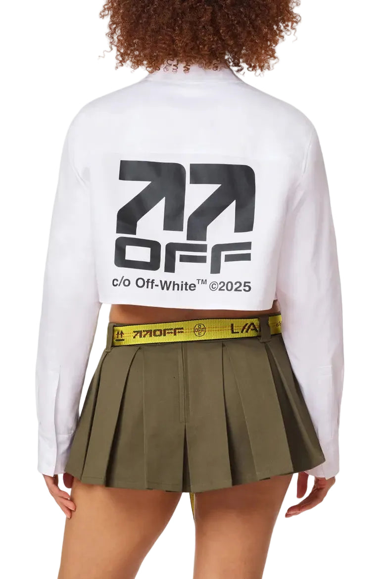 L/AB Boxy Cropped Woven Shirt 'Bright White'