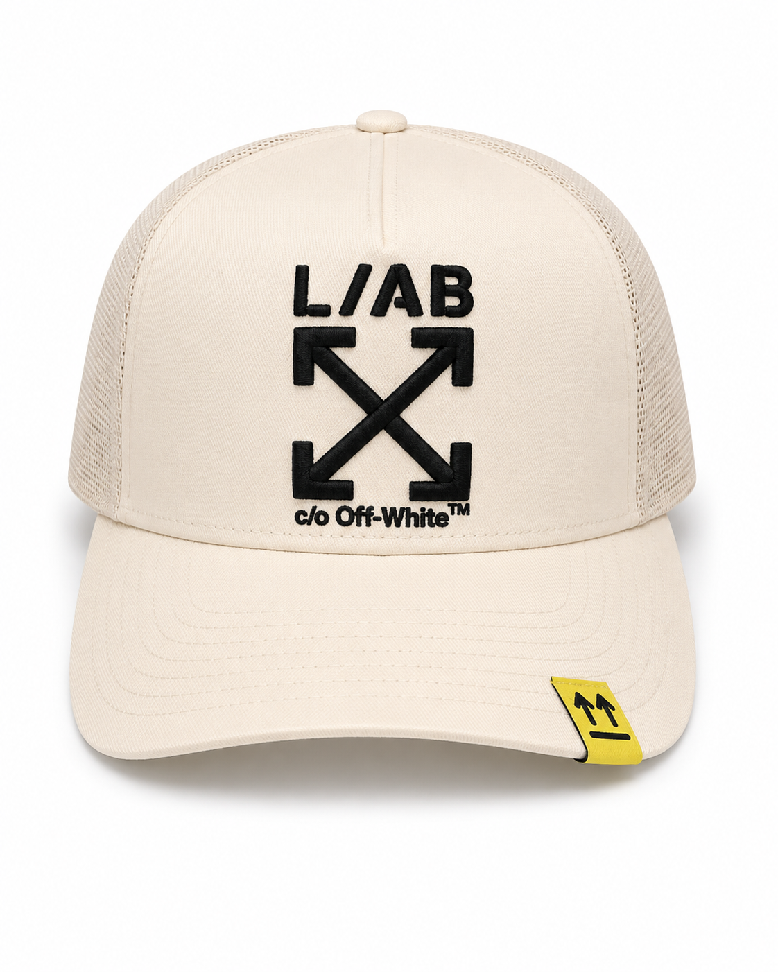 L/AB c/o Off-White Pinch Front Snapback Hat - BIRCH