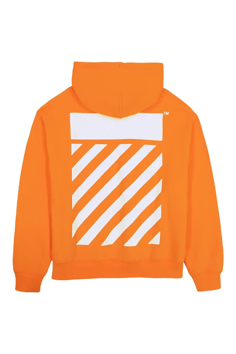 Diagonal Stripe Logo Cotton French Terry Graphic Hoodie 'ORANGE TIGER'