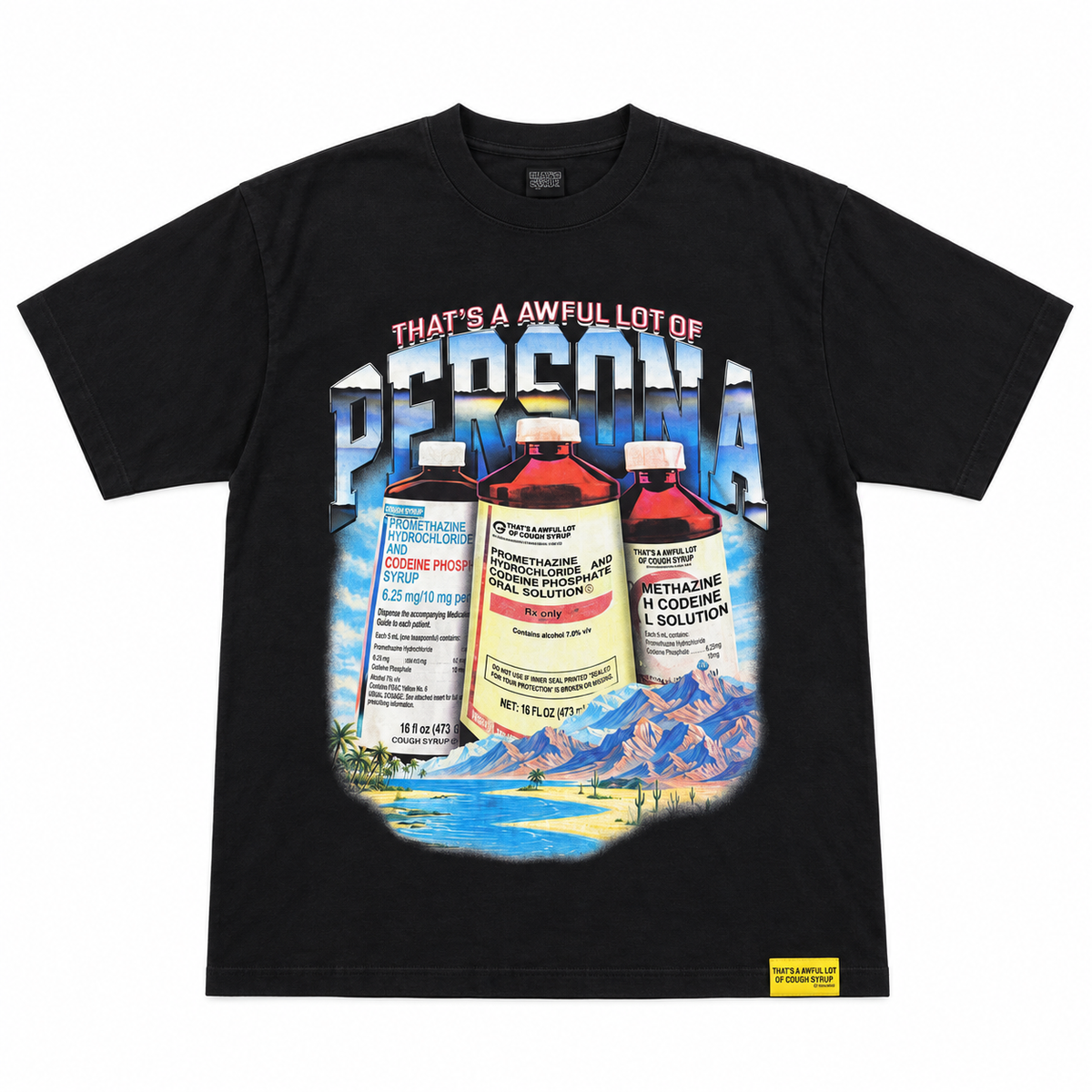 ALOCS PERSONA PINT PARADISE TEE 'BLACK'