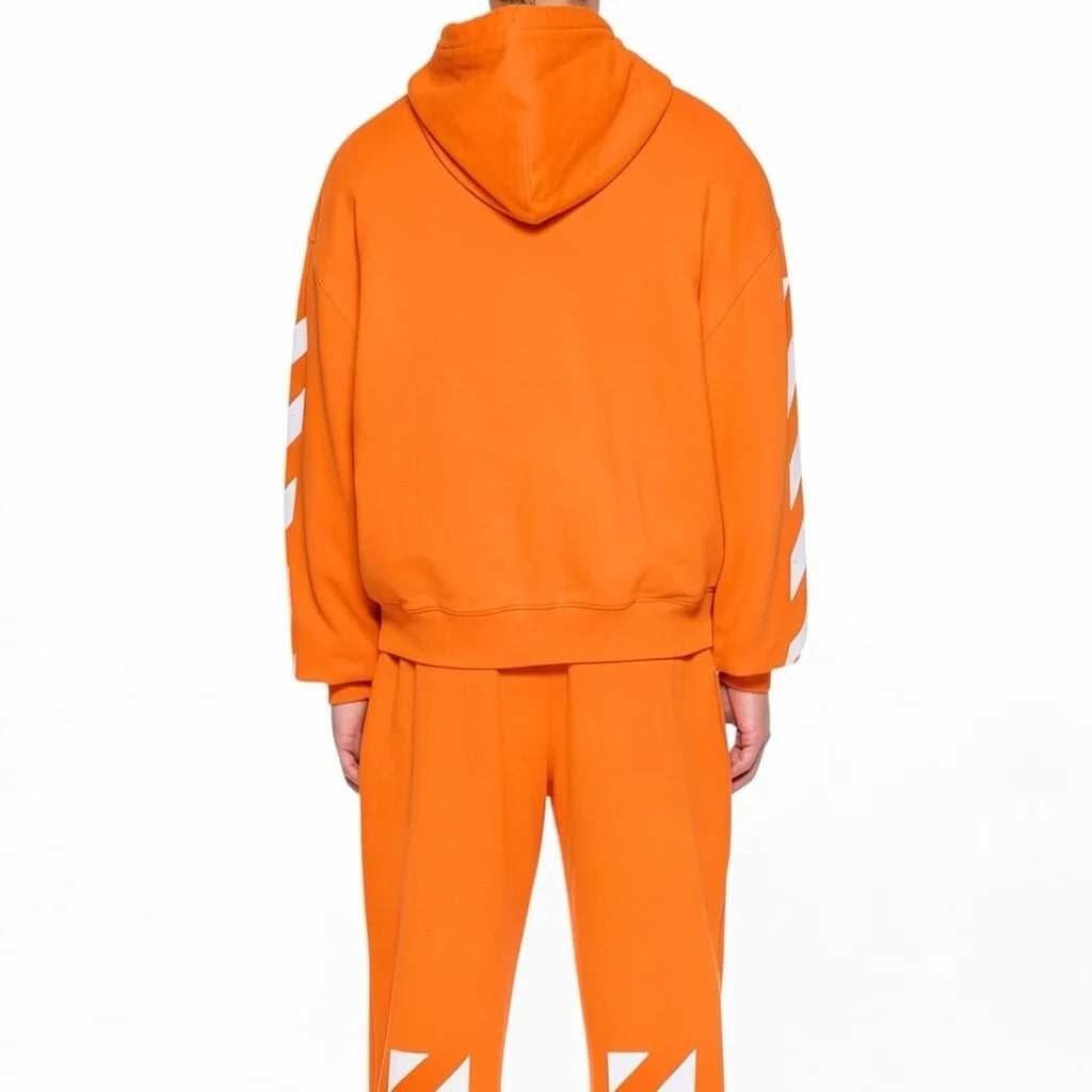 L/AB Core Diagonal Zip Hoodie 'orange tiger'