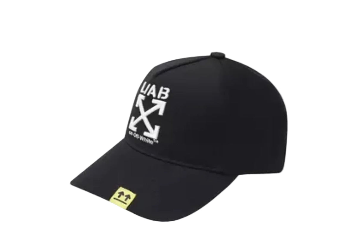 L/AB c/o Off-White Pinch Front Snapback Hat - Black