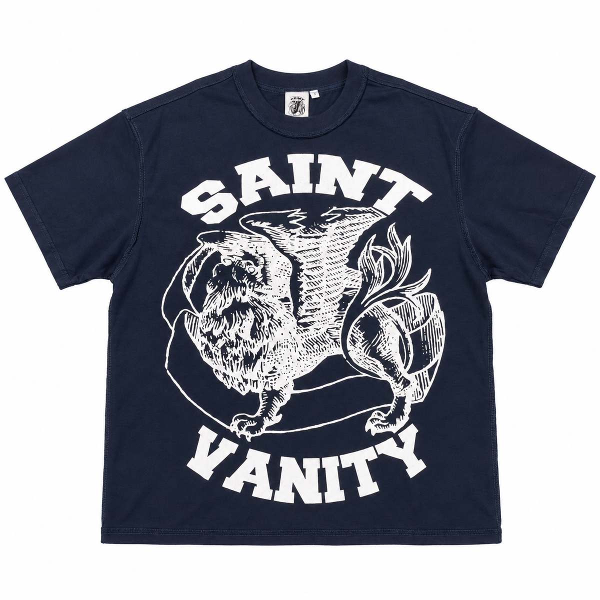 Saint  Griffin' NAVY & WHITE Blue Tee