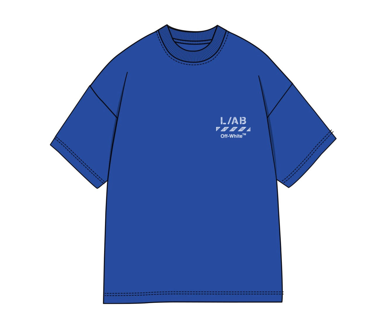 DIAG S/S TEE COBALT BLUE