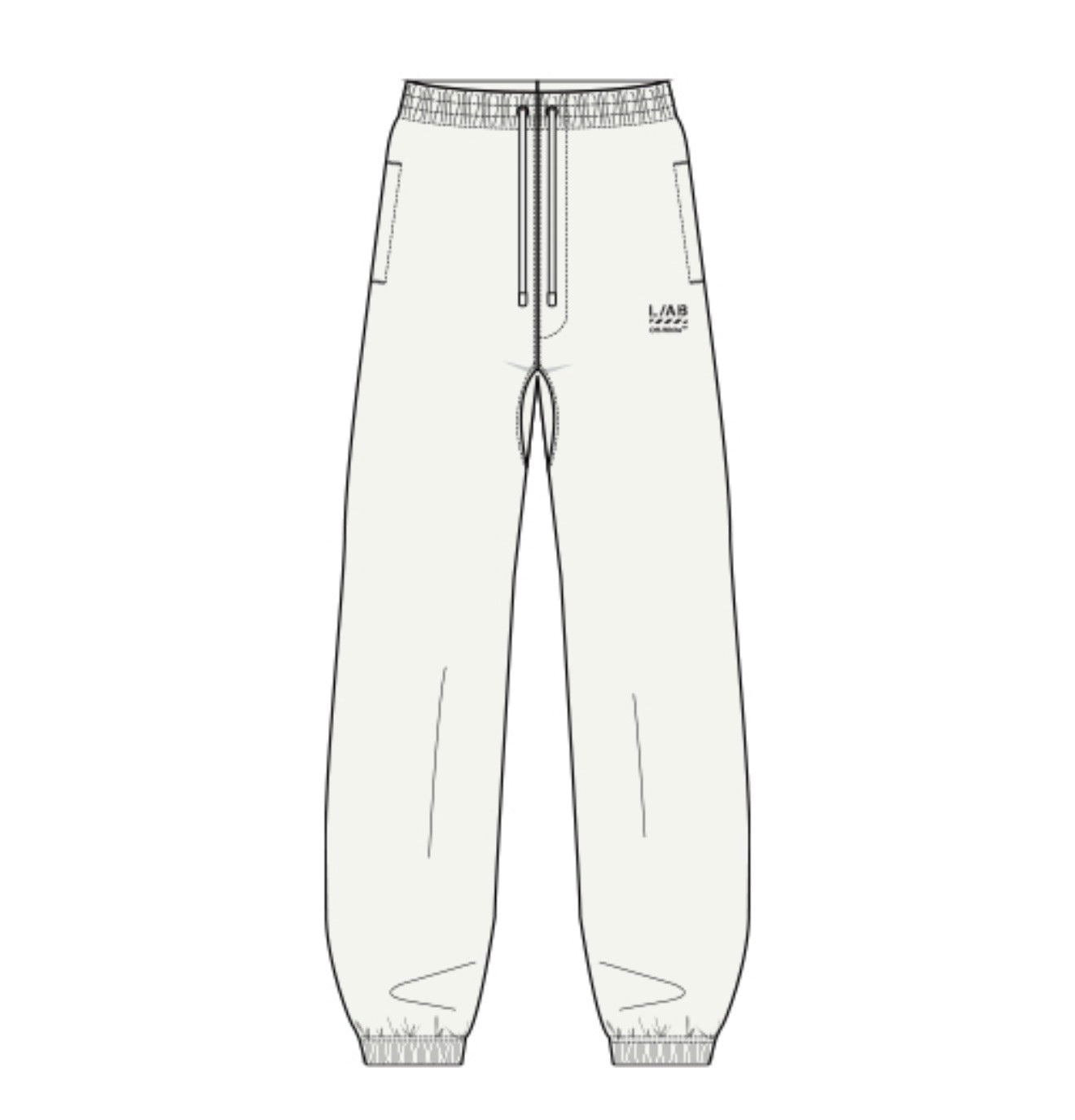 L/AB c/o Off-White Men's Diagonal Joggers 'white'