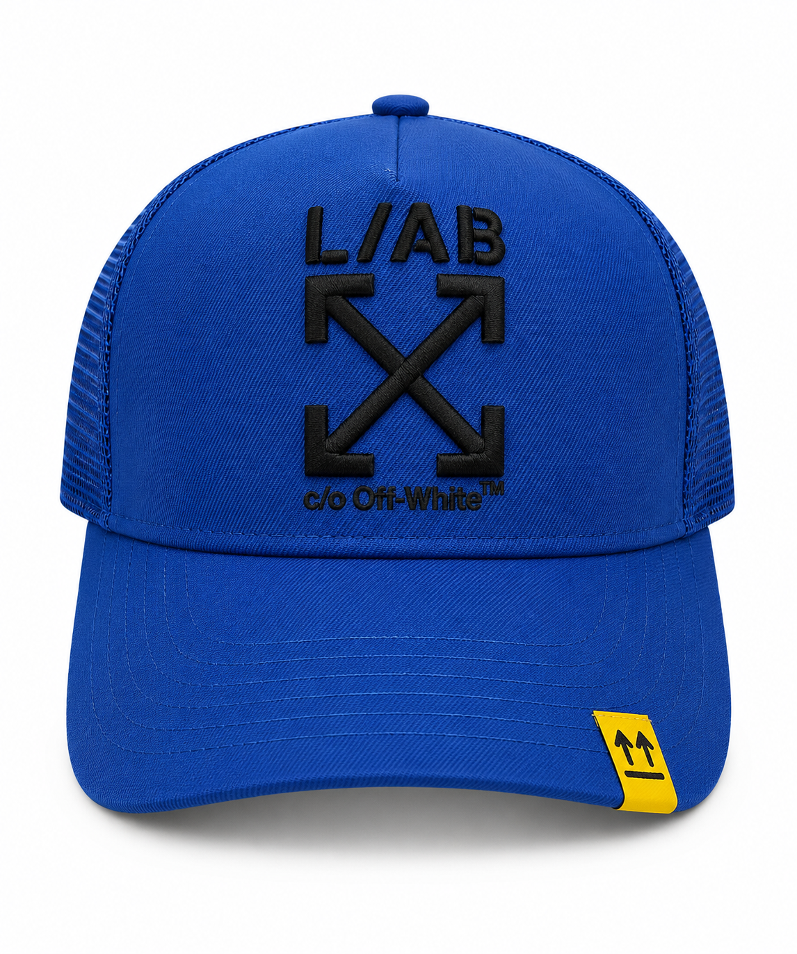 L/AB c/o Off-White Pinch Front Snapback Hat - INDIGO BUNTING