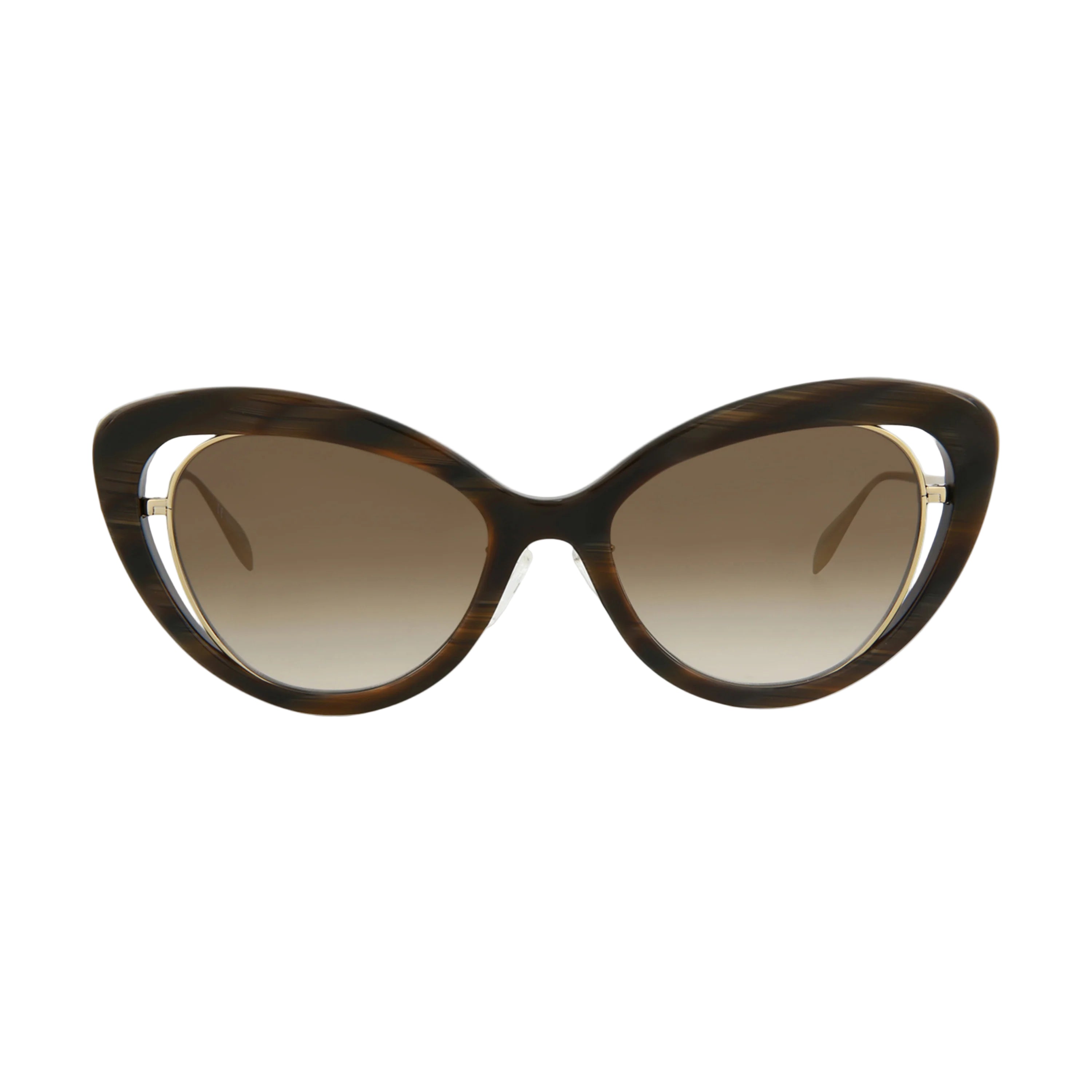 Alexander Mcqueen Cat Eye Acetate & Metal 53 mm Ladies Sunglasses
