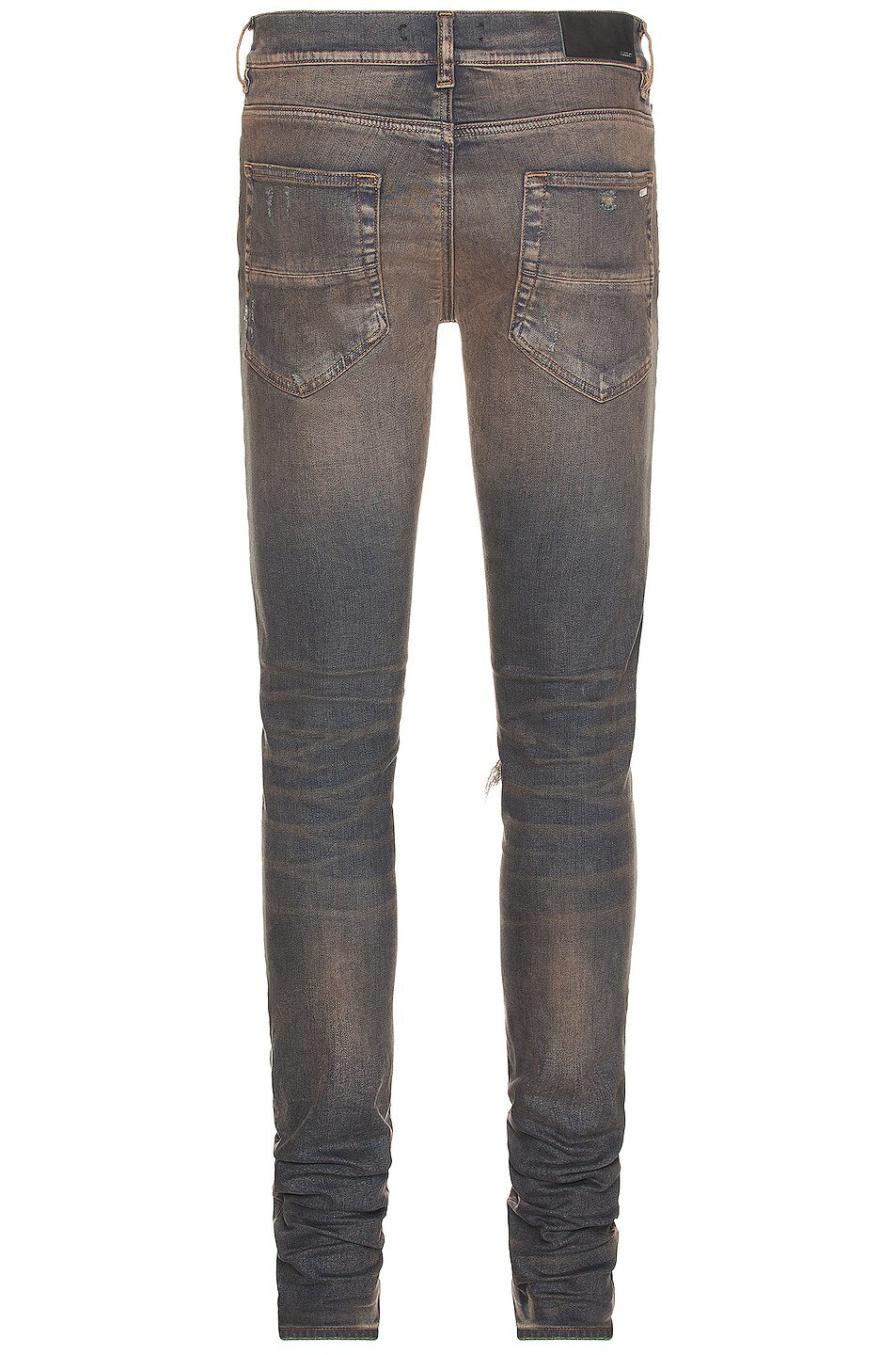 Amiri Leather indigo blk Thrasher Jean