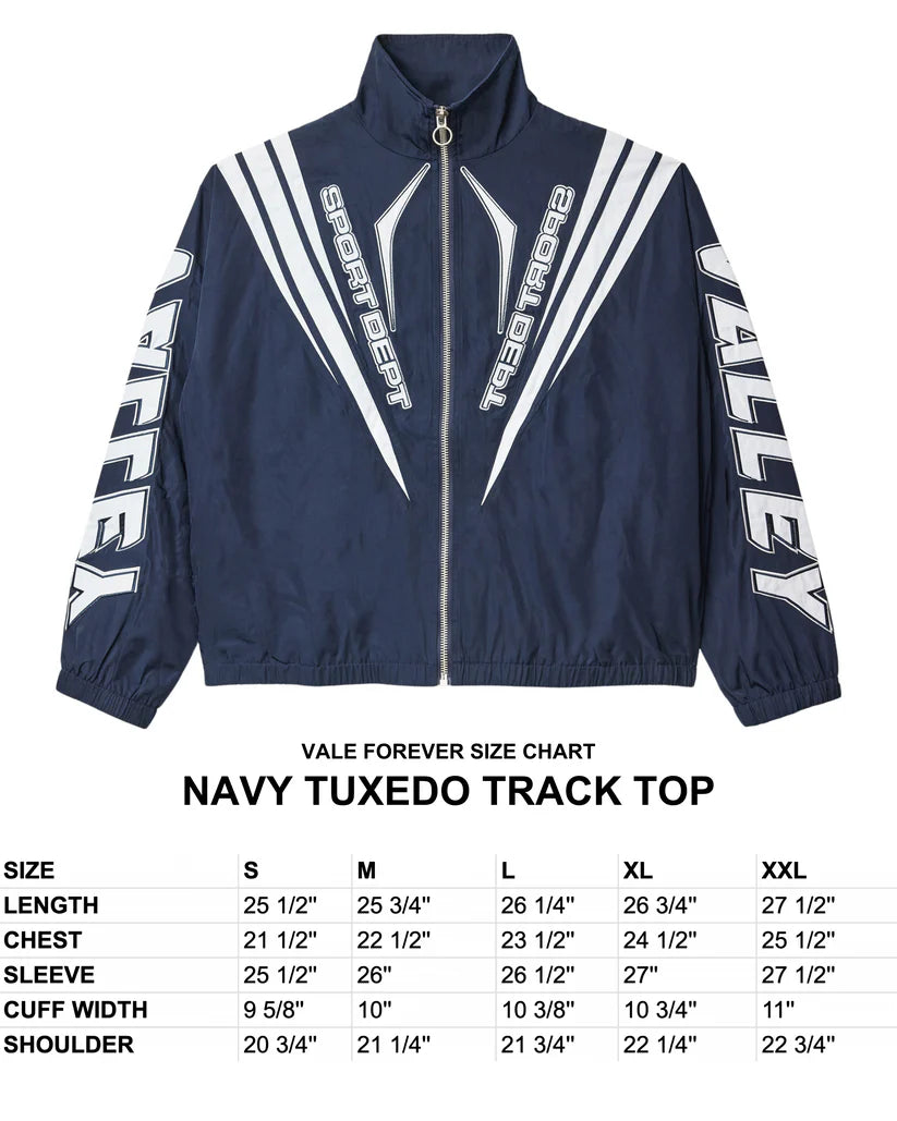 NAVY TUXEDO TRACK TOP