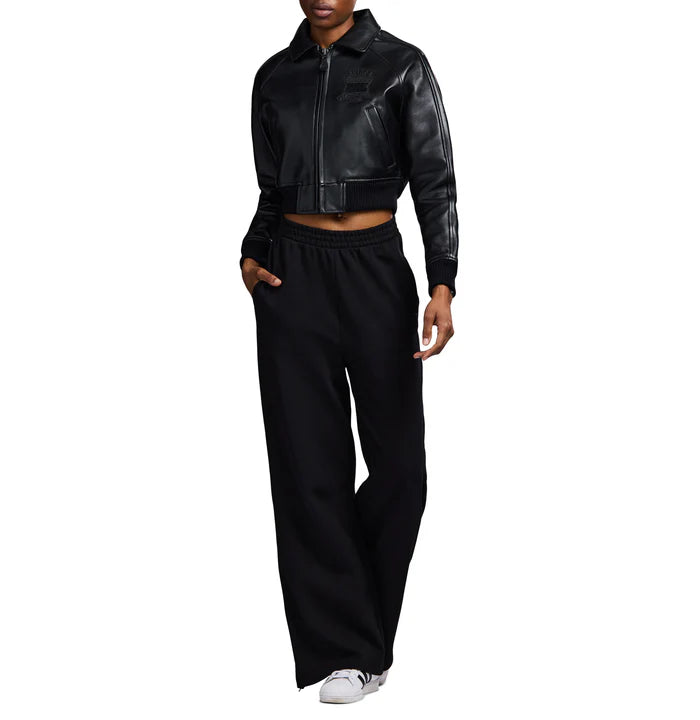 women CROPPED ICON JACKET TRIPLE BLACK