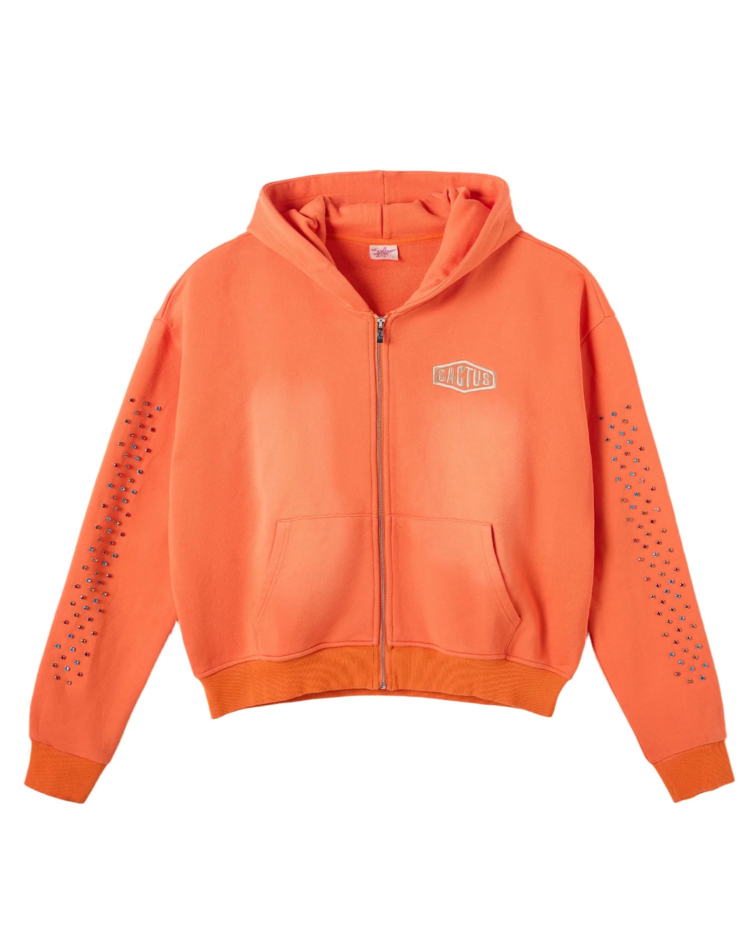 CRYSTAL CACTUS ZIP UP -ORANGE