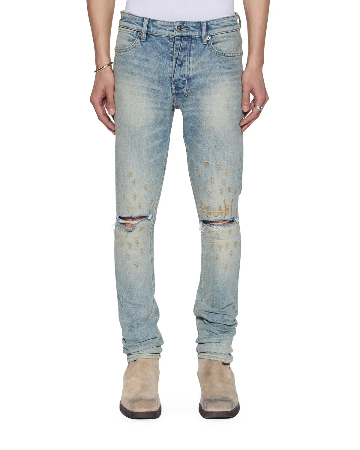 Van Winkle Astral Grid Skinny Jeans
