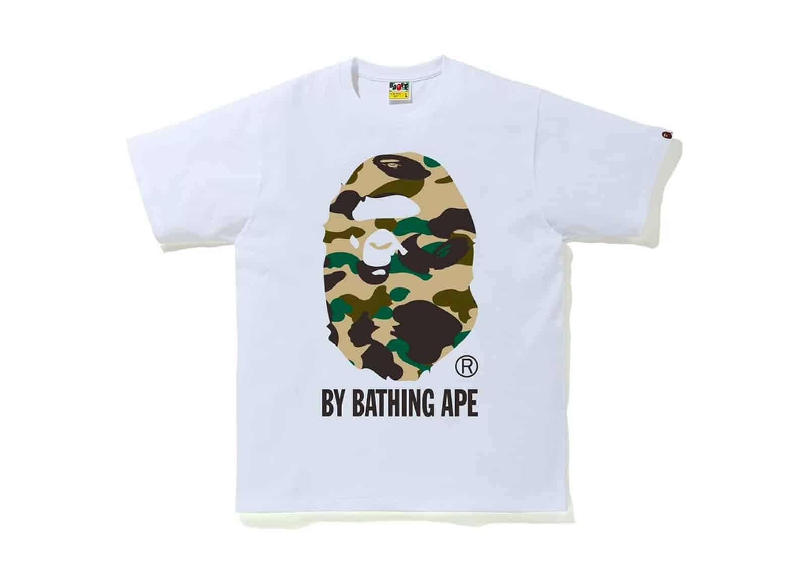 BAPE 1st Camo By Bathing Ape Tee 'White/Yellow'