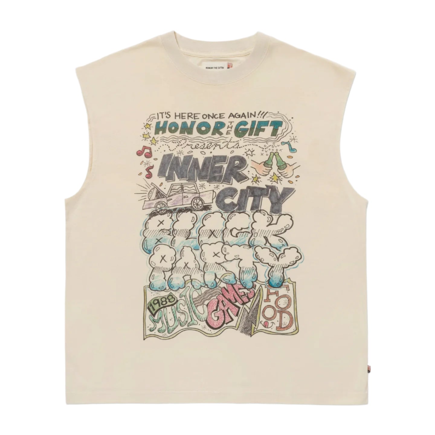 Block Party Cut-Off - Bone