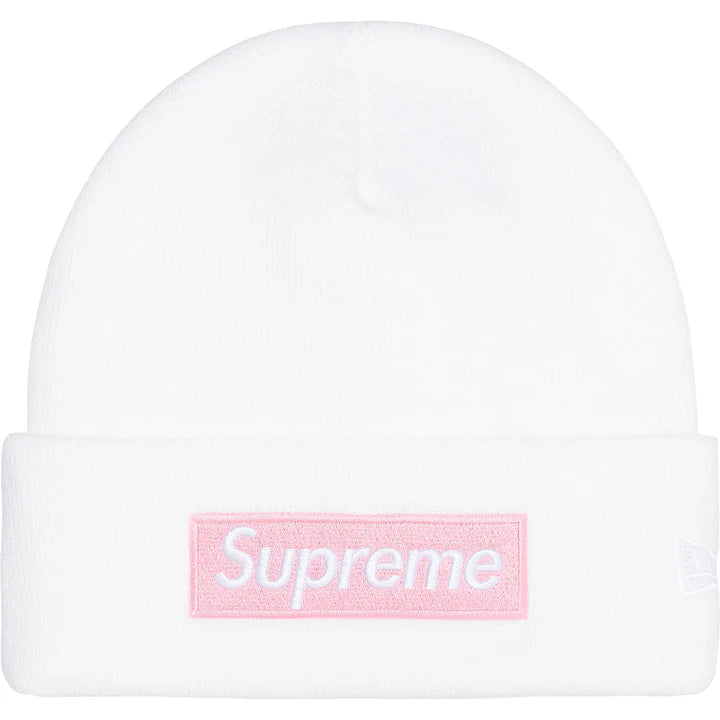 Supreme x New Era Box Logo Beanie (FW25) WHITE
