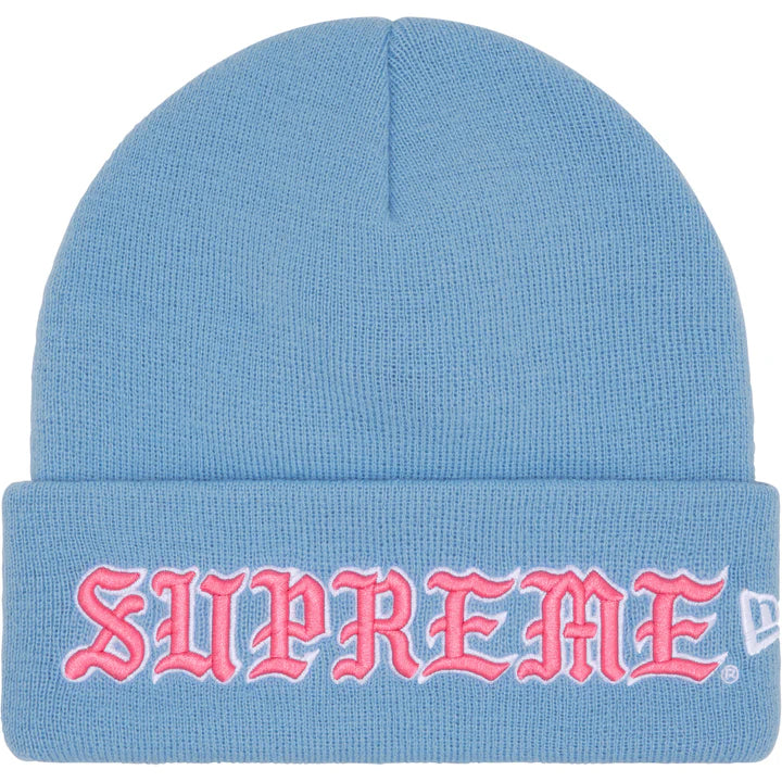 New Era Old English Beanie LIGHT BLUE