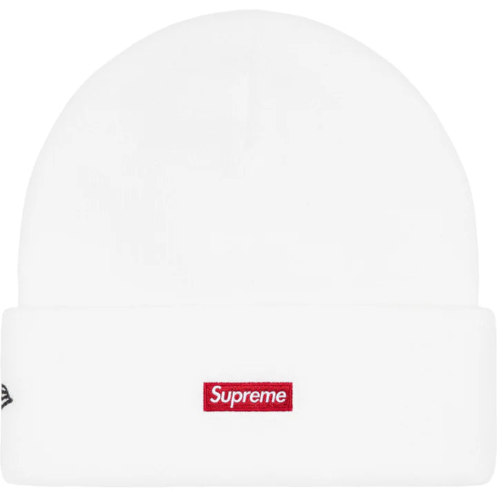 New Era Old English Beanie WHITE