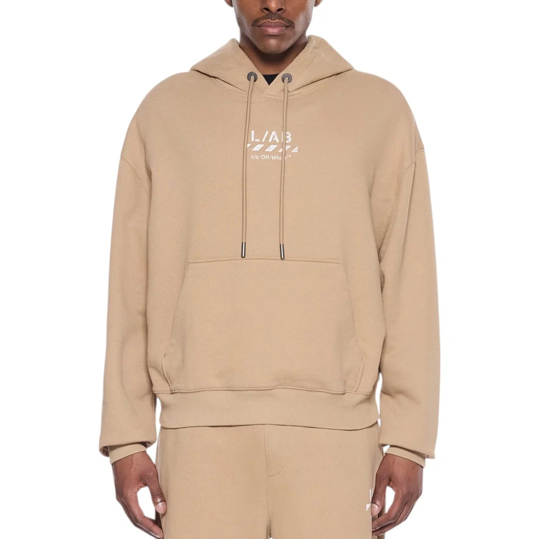 L/AB Off-White 'Core Diagonal' HOODIE (CORNSTALK)