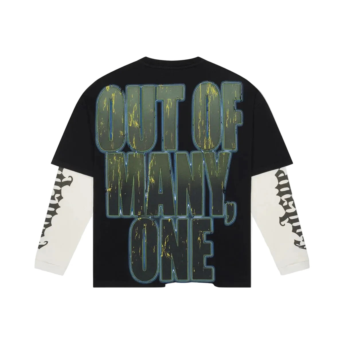 GODSPEED BLACK WASH SUNSET DRIFT LAYERED LONG SLEEVE T-SHIRT