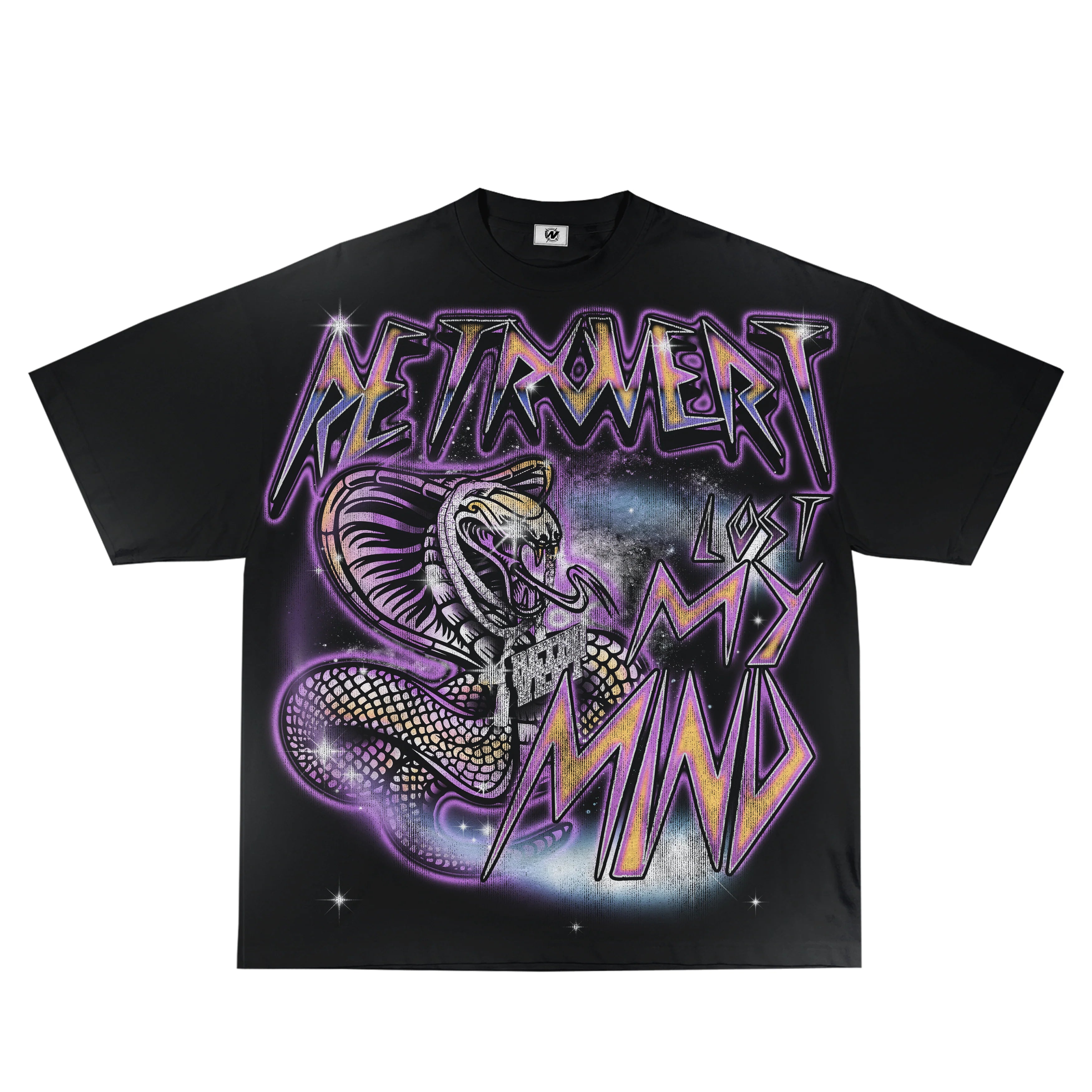 Snake Tee - Black - RETROVERT