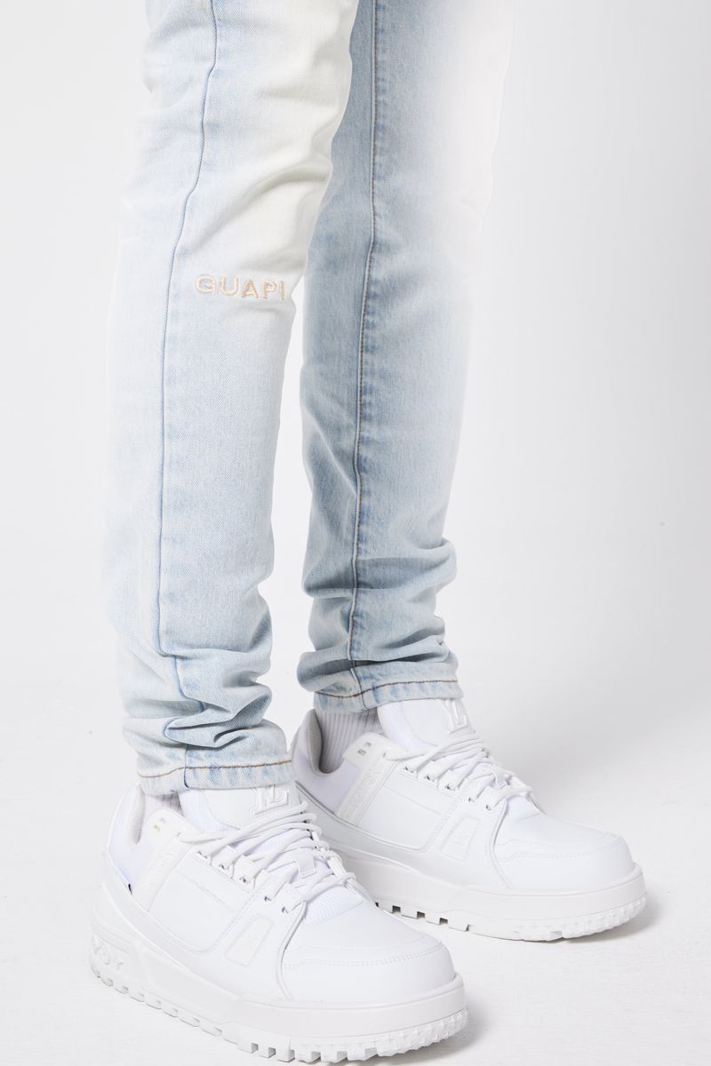 Aqua blue basics stacked denim