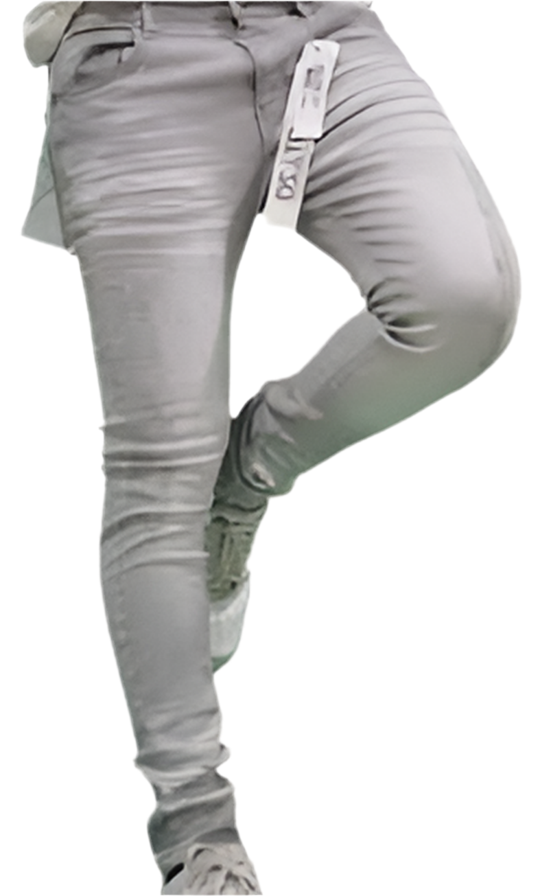 SUPER STRETCH DENIM - SLIM FIT - GREY BASIC(DZTR-289) – PREMIUM DISASTER