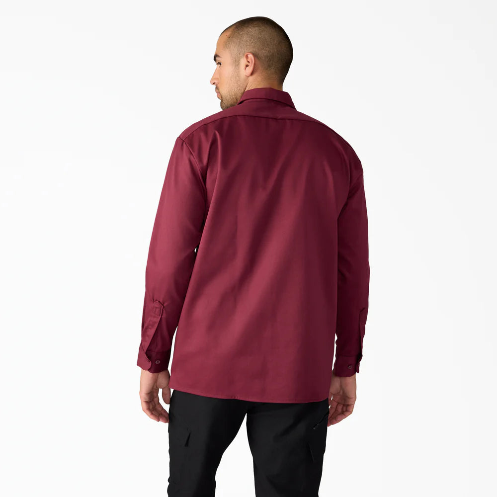 Long Sleeve Work Shirt ( Burgundy)