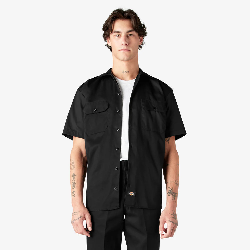 Short Sleeve Work Shirt (BLACK)