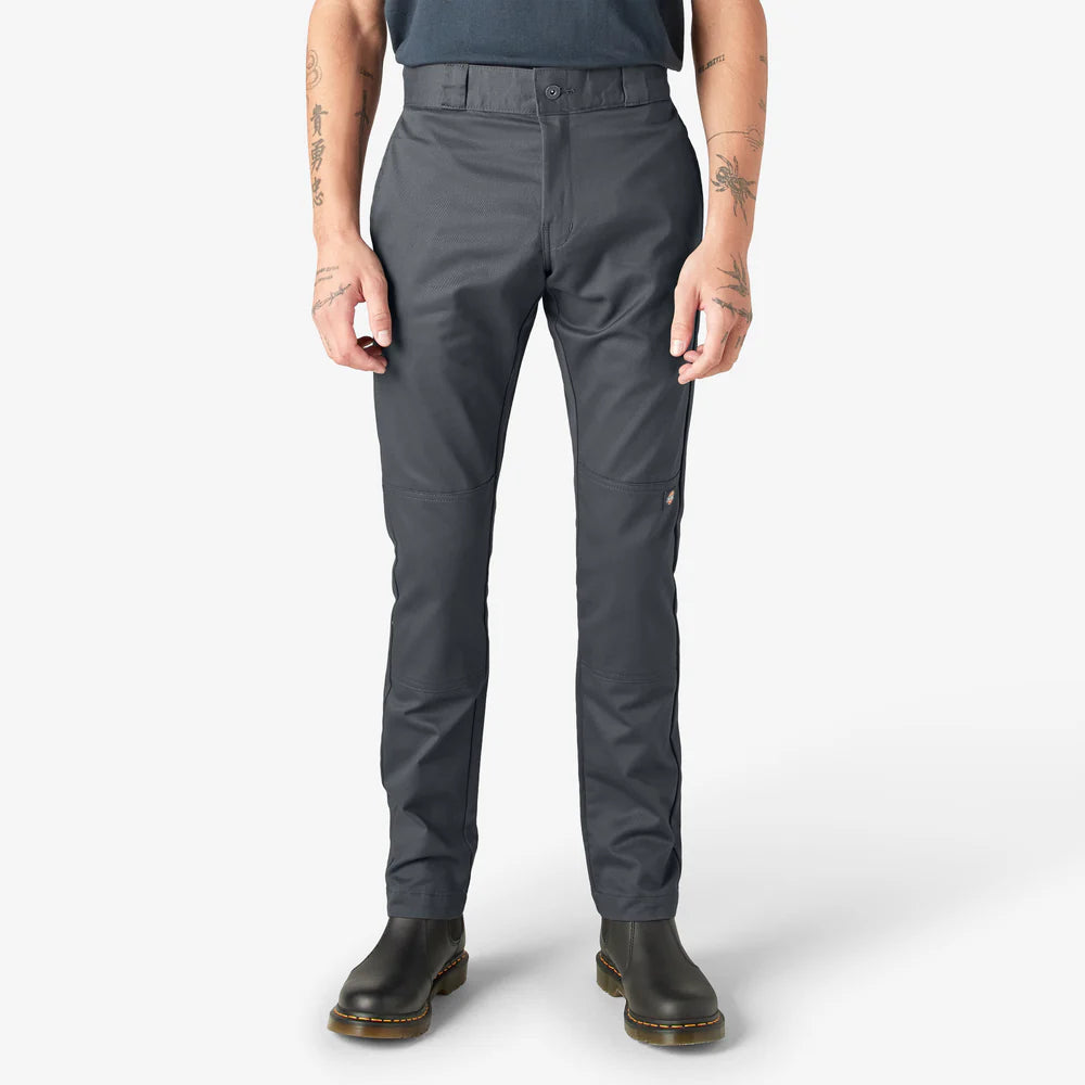 FLEX Skinny Fit Double Knee Work Pants Navy