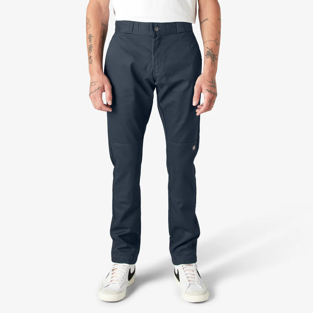 FLEX Skinny Fit Double Knee Work Pants Dark Navy