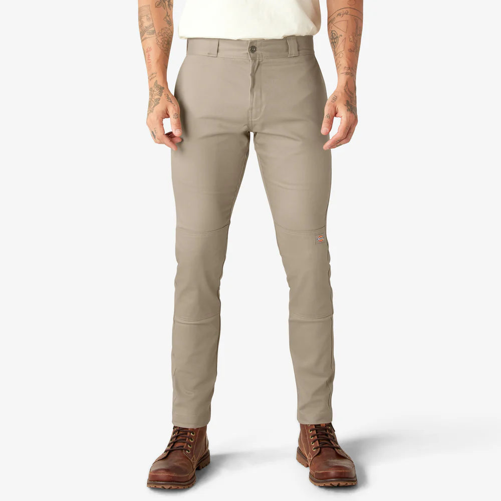 FLEX Skinny Fit Double Knee Work Pants  Desert Sand