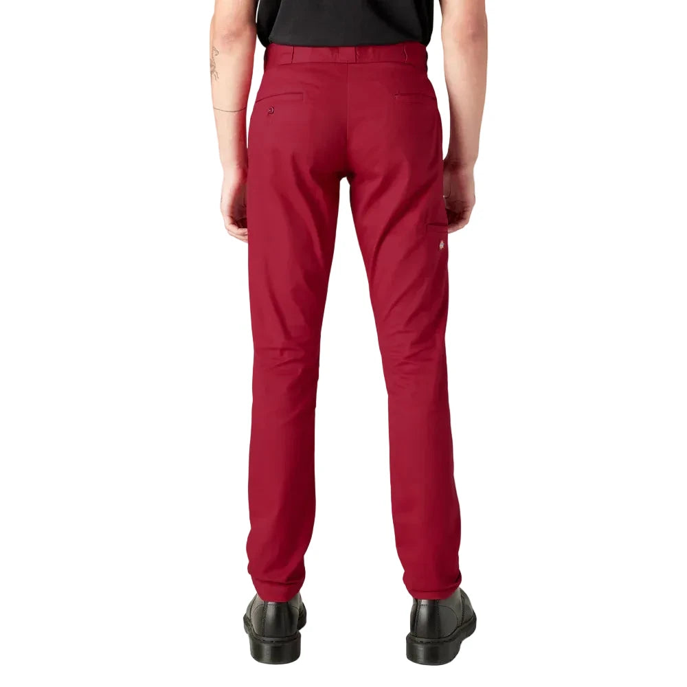 FLEX Skinny Fit Double Knee Work Pants (Red)
