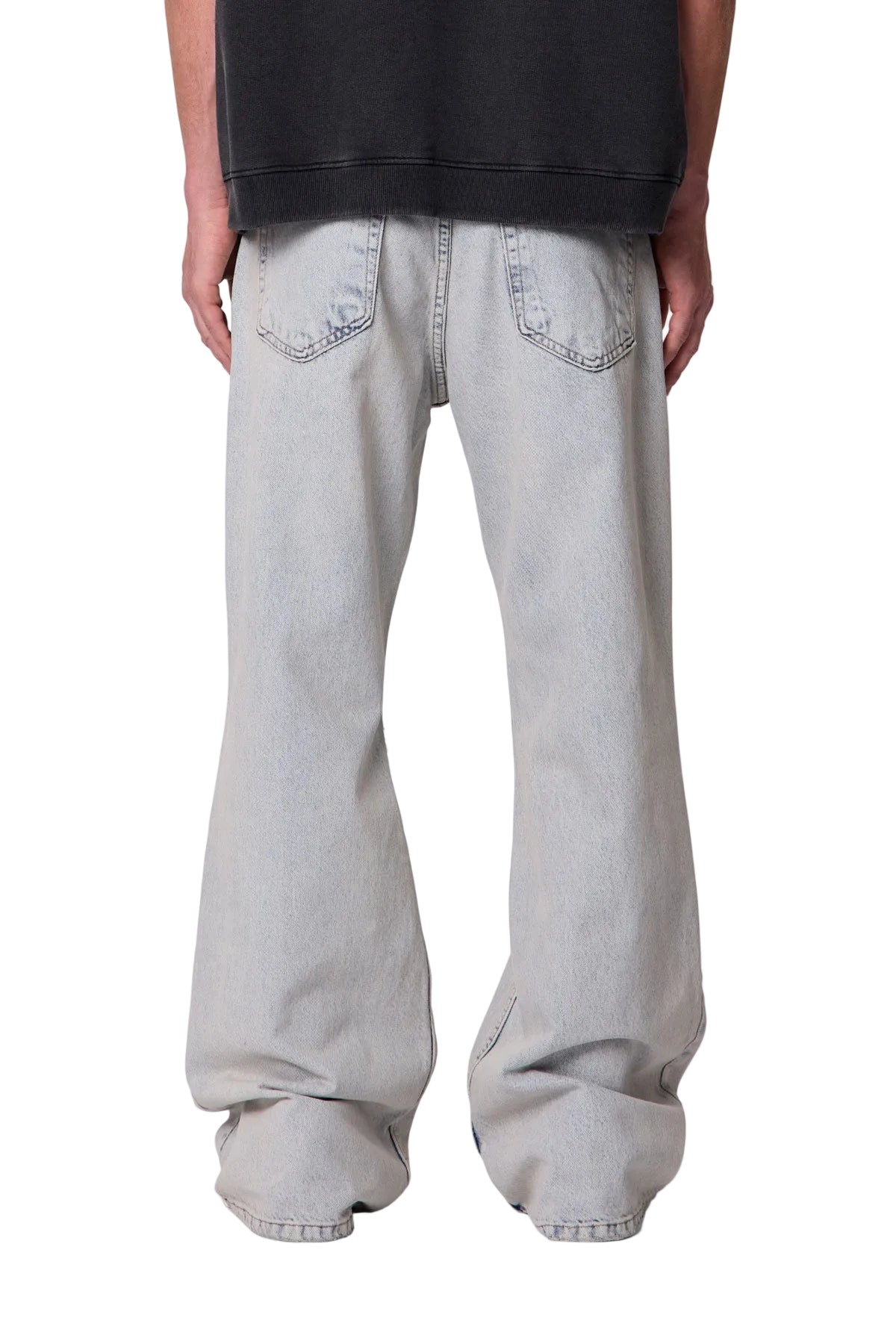DISTRESSED KICK FLARE DENIM 'LIGHT BLUE'
