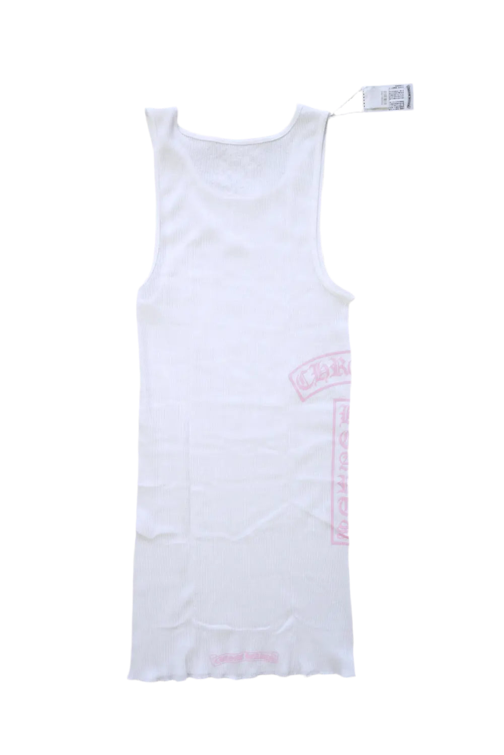 Chrome Hearts 'T Bar Rib' White/Pink Tank Top