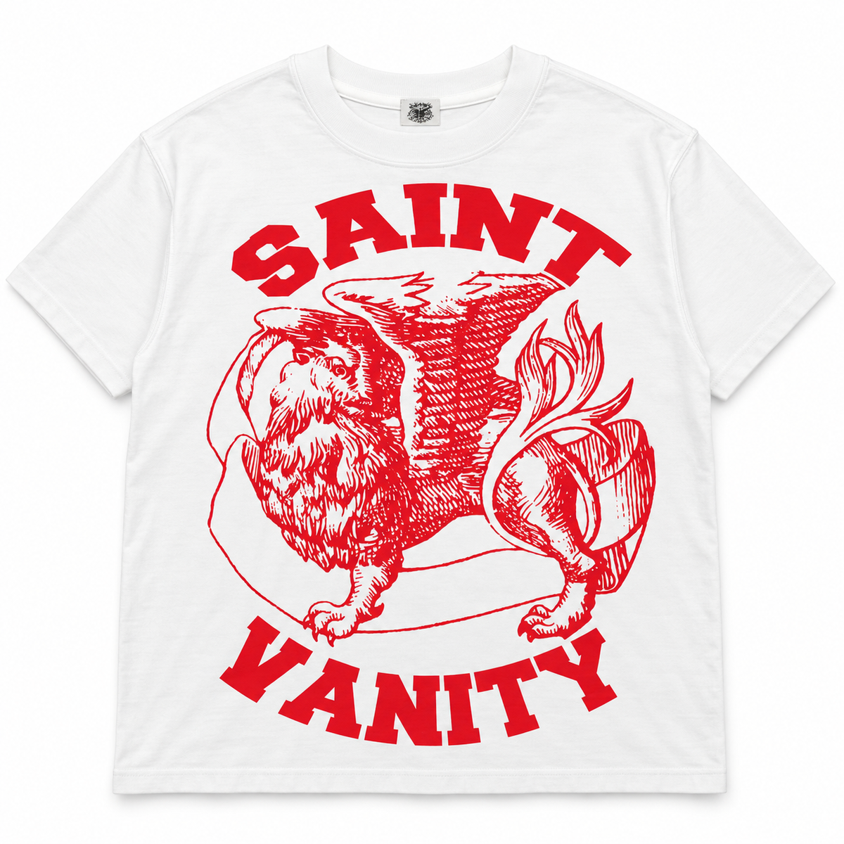 Saint Vanity Griffin Tee WHITE RED