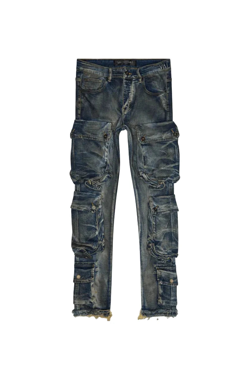 Cliff Jump" Dirty Light Blue Wash Skinny Jeans