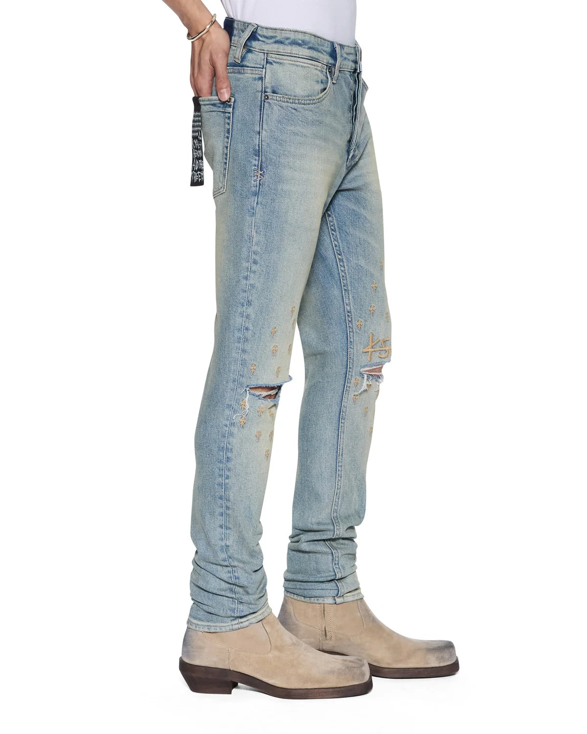 Van Winkle Astral Grid Skinny Jeans