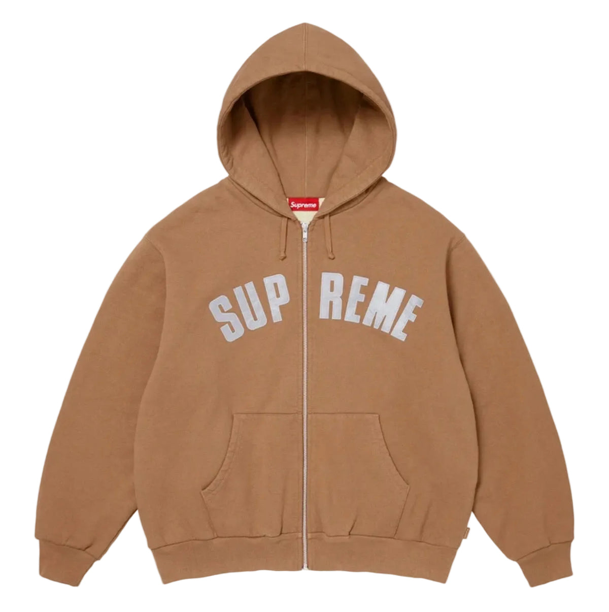 Supreme Arc Thermal Lined Zip Up Hooded Sweatshirt 'Light Brown'