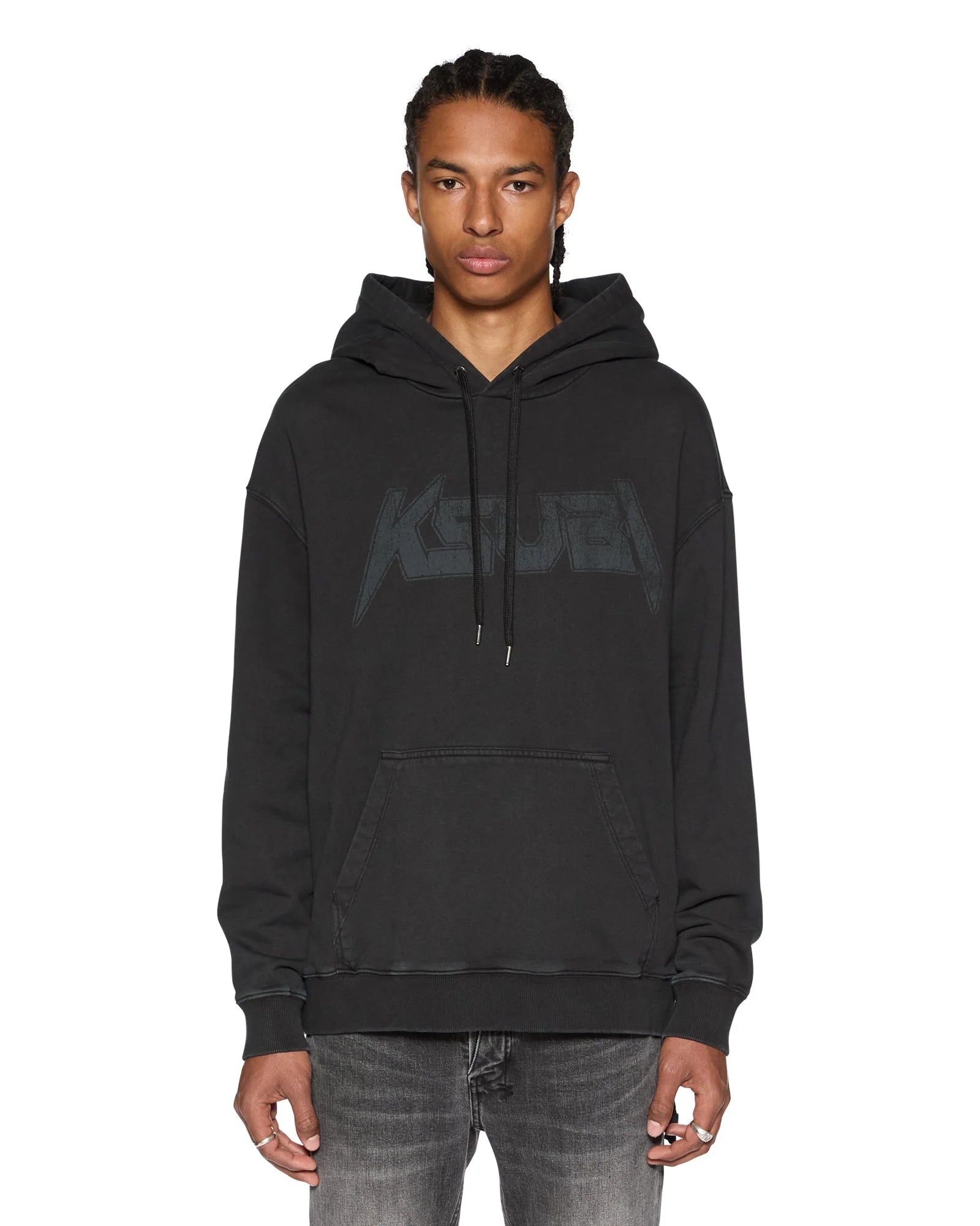 electric biggie hoodie old black