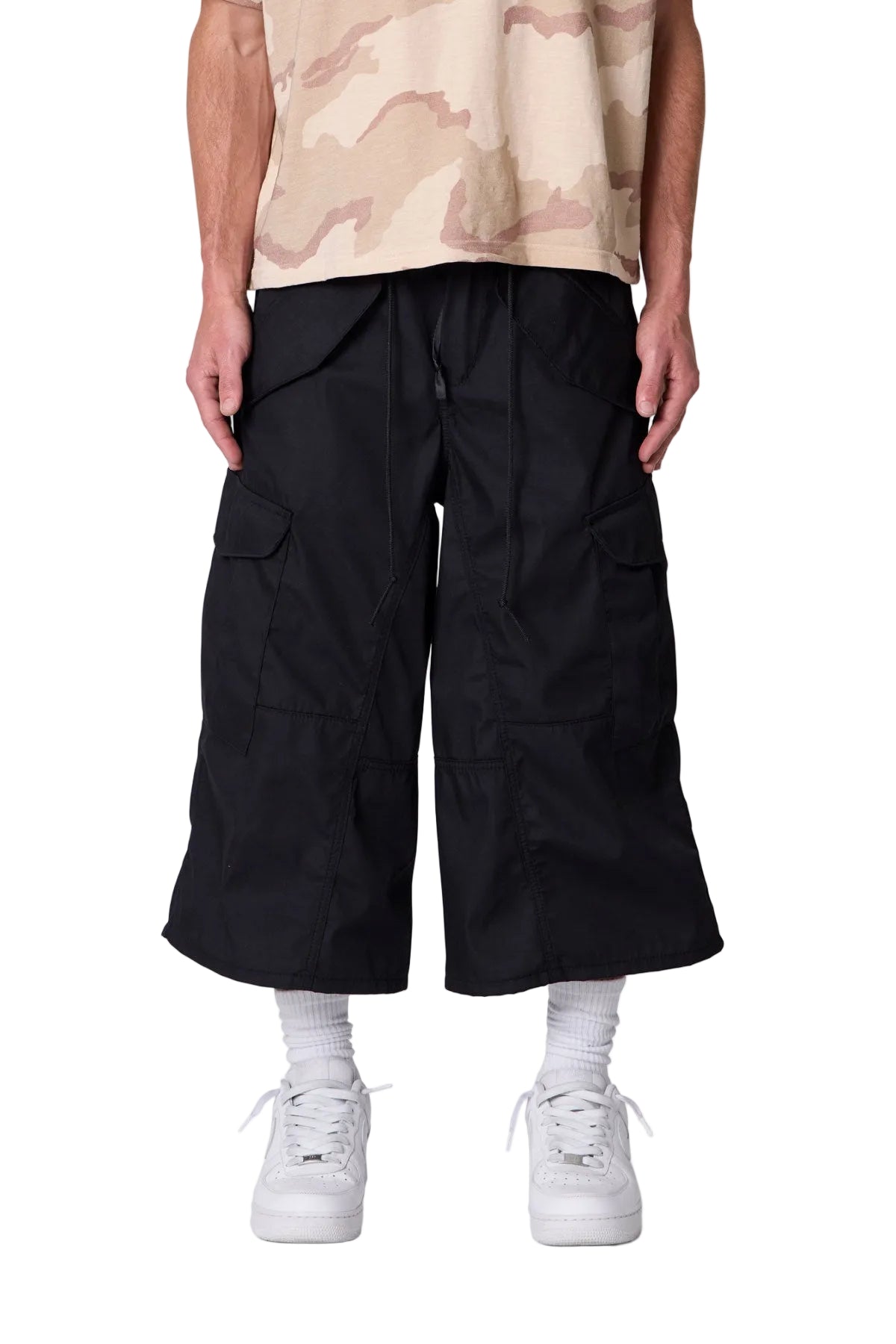 EXTRA LONG NYLON CARGO SHORTS