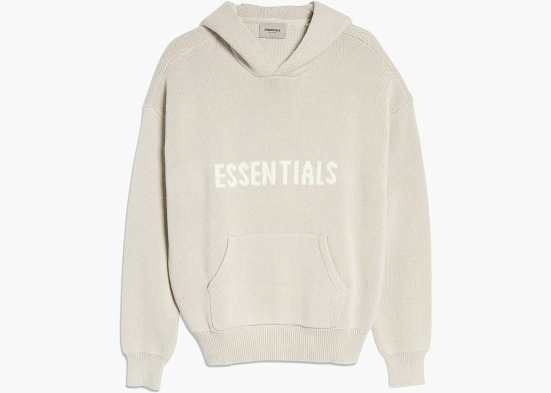 Fear Of God Essentials Knit Pullover Hoodie (SS21) Stone/Oat