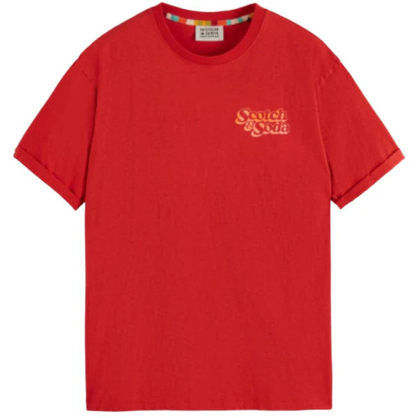 Scotch & Soda Front Back Artwork Tee (Boat Red)