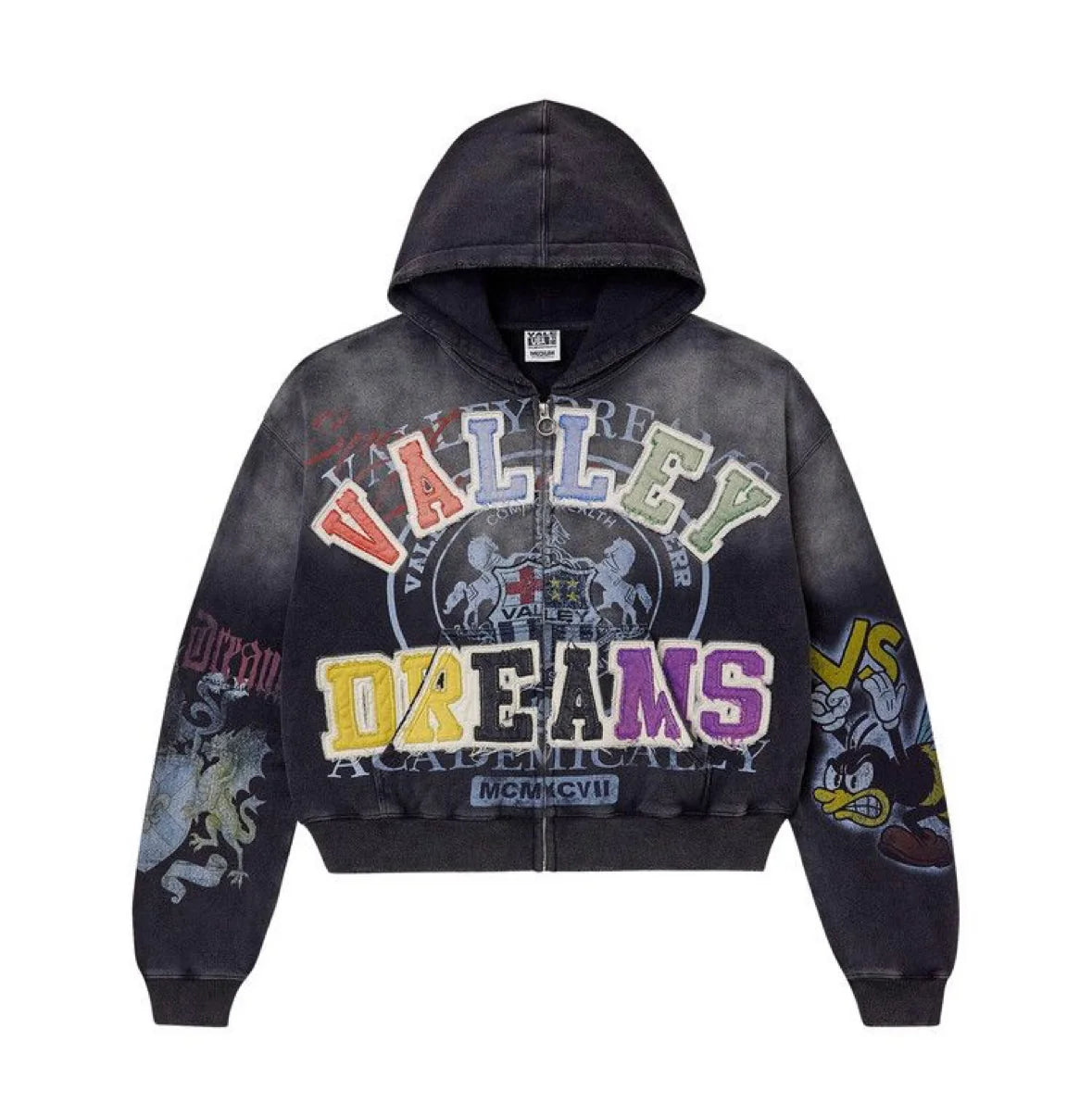 Blasted Zip Up - Black