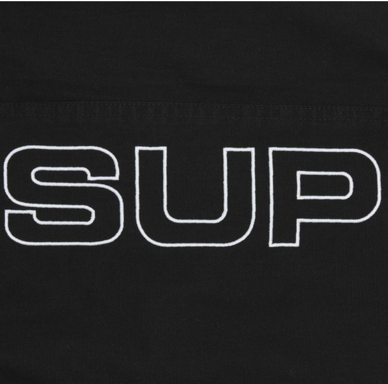 Supreme Spellout Embroidered Ripstop Track Pant Black