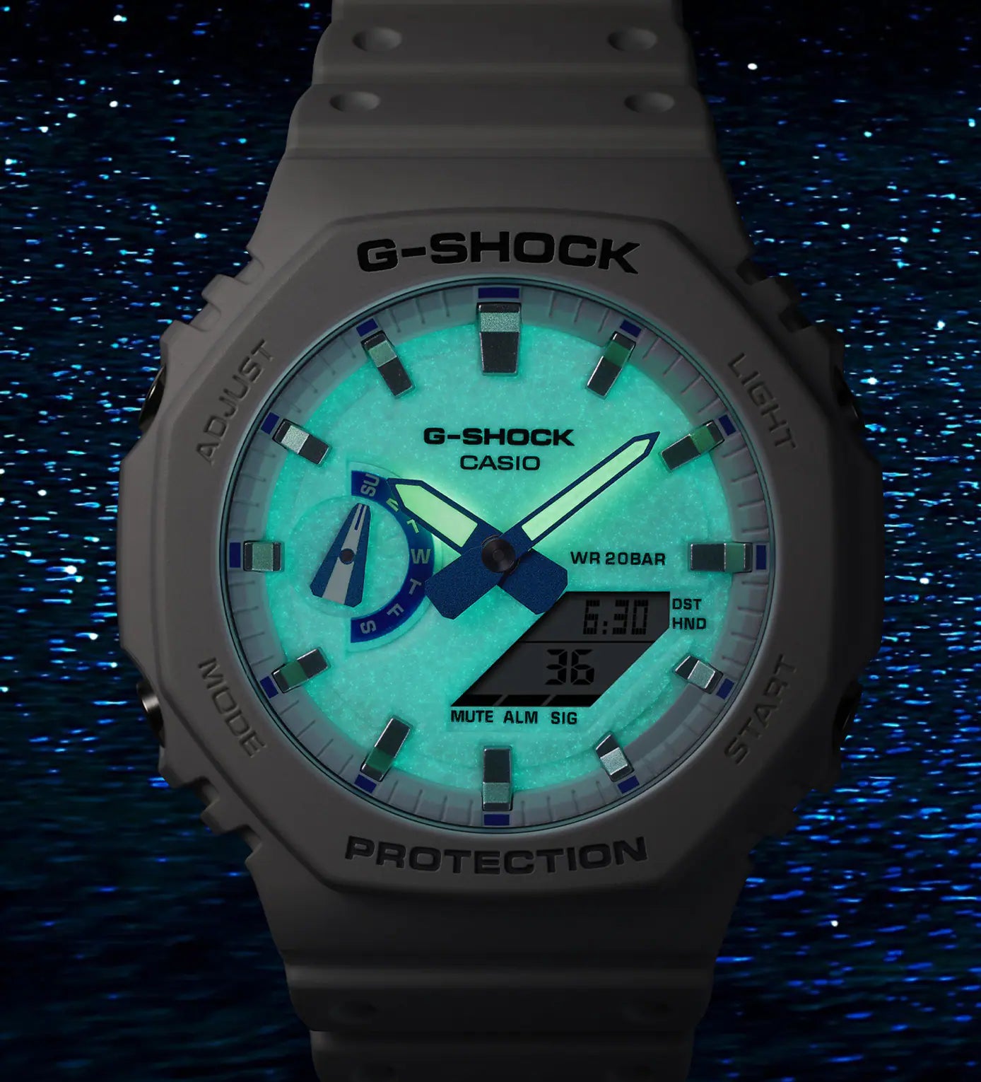 G-Shock GA700HDS-7A White & Blue Analog & Digital Watch