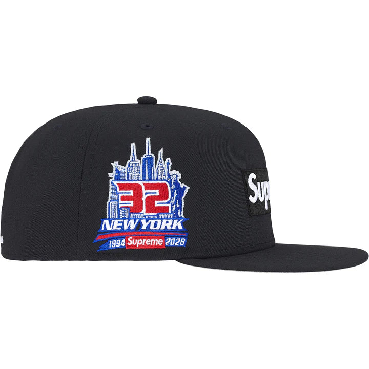 Supreme Shop Box Logo New Era 59Fifty Fitted Hat Black NEW YORK