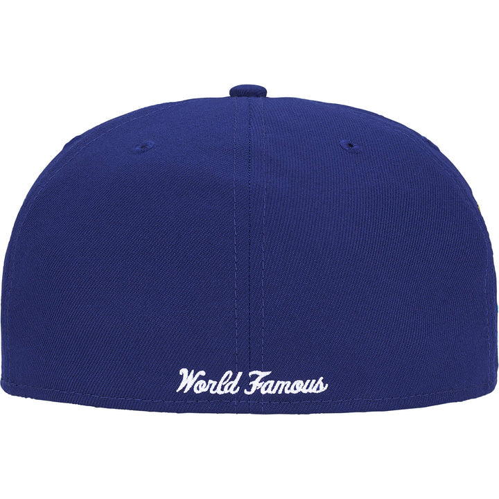 Supreme Shop Box Logo New Era 59Fifty Fitted Hat LIGHT NAVY LOS ANGELES